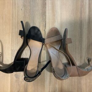 Elegant Black and Tan Women's Heels